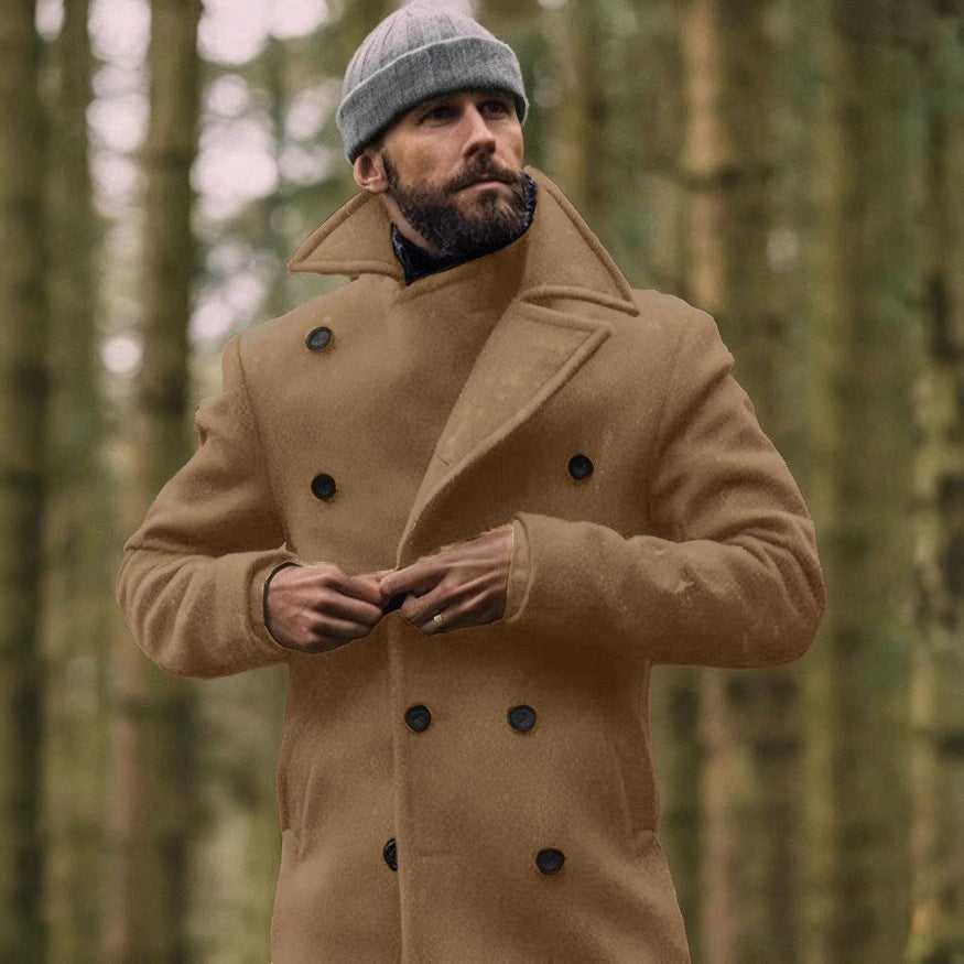 Cappotto doppiopetto uomo invernale con revers classici 4