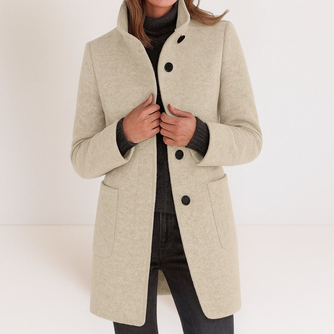 Cappotto elegante effetto lana donna 10