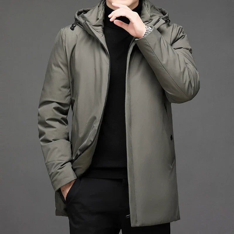 Cappotto invernale uomo impermeabile con collo alto 6