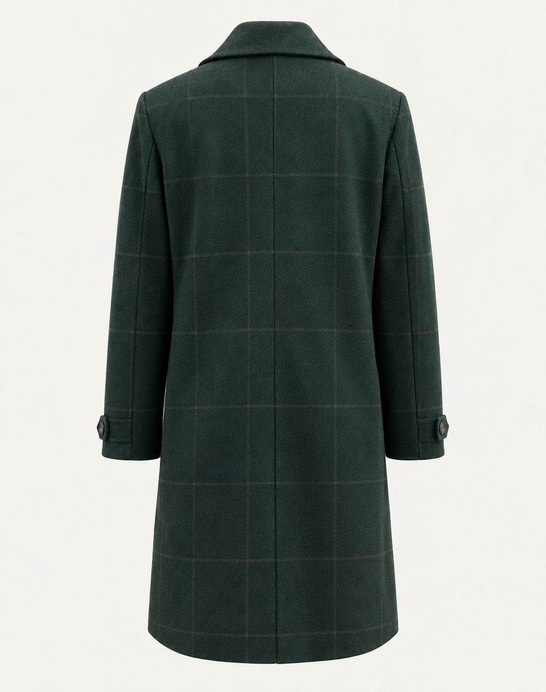 Cappotto lungo donna a quadri sciancrato invernale 7