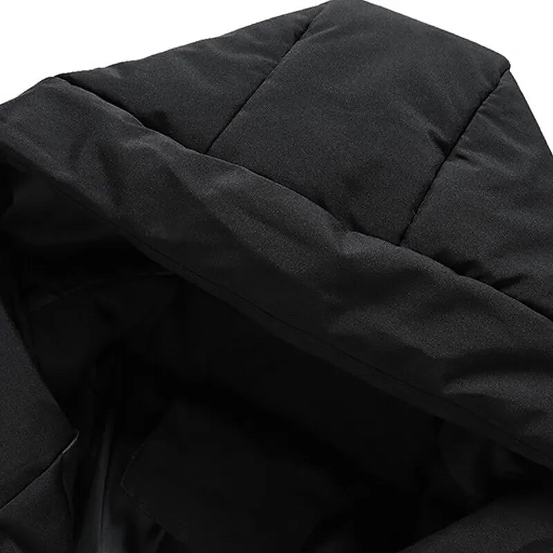 Piumino uomo caldo con cappuccio regolabile e tasche 7