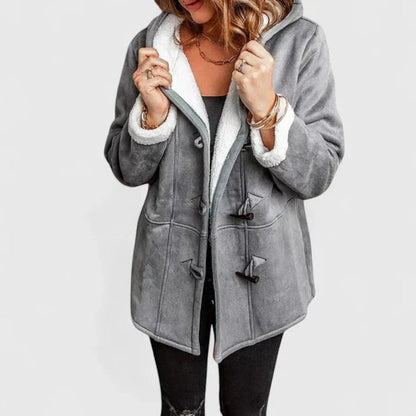 Cappotto comodo con cappuccio donna 1