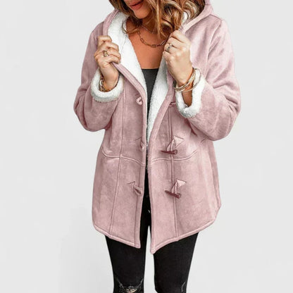 Cappotto comodo con cappuccio donna 2