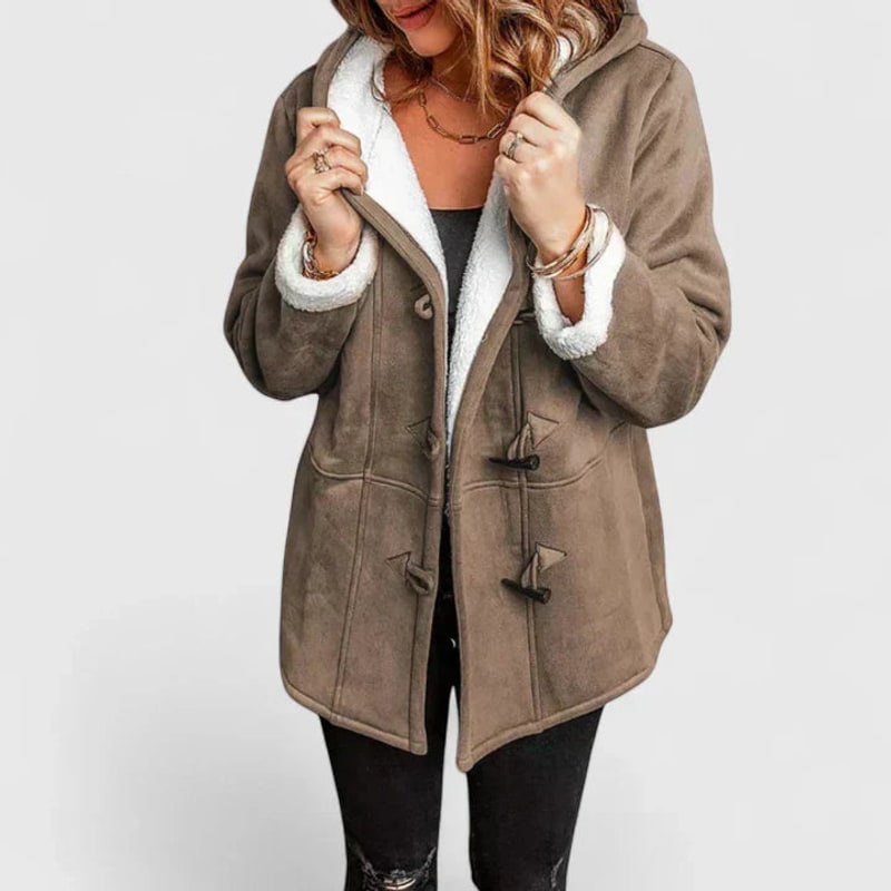 Cappotto comodo con cappuccio donna 4