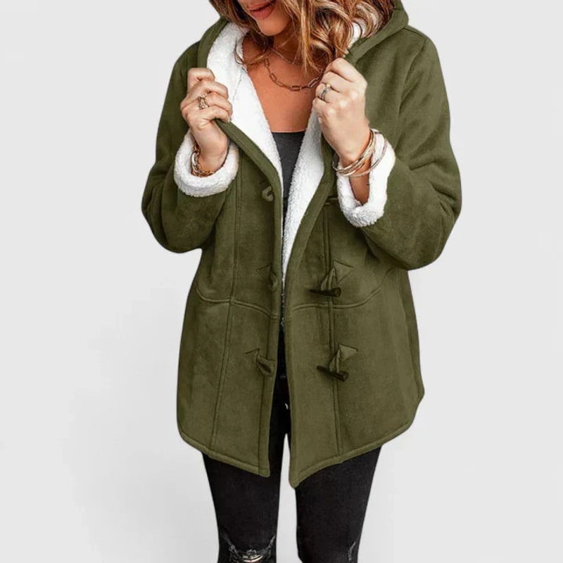 Cappotto comodo con cappuccio donna 5
