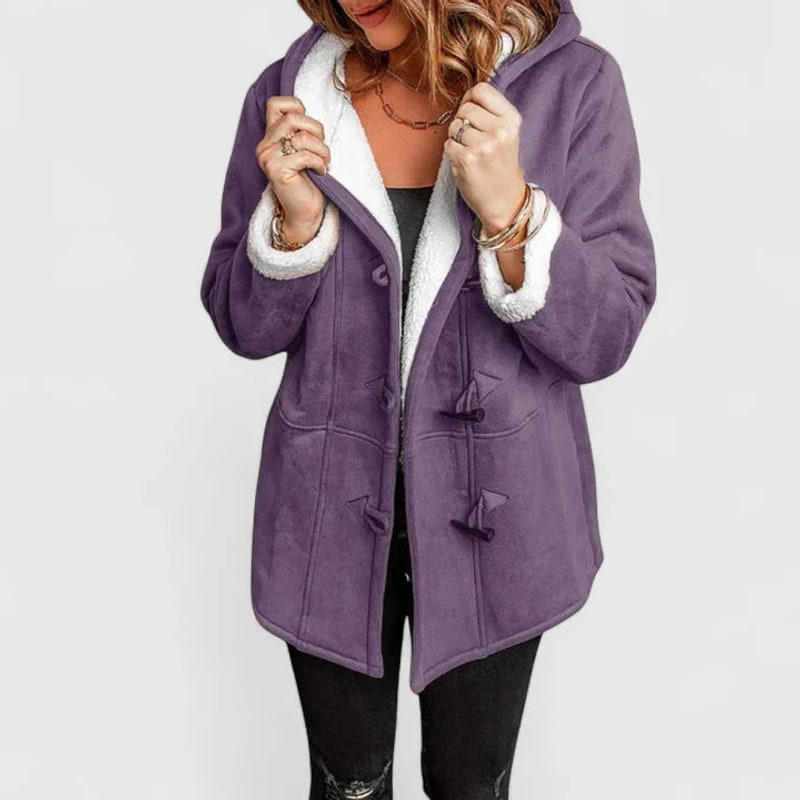 Cappotto comodo con cappuccio donna 6