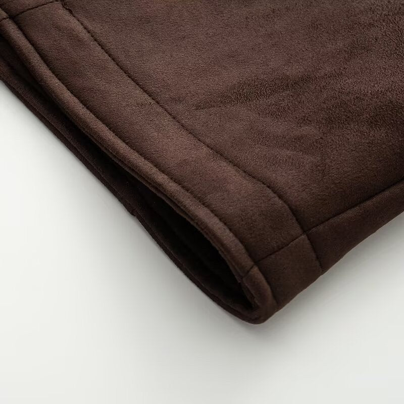 Cappotto corto donna con cintura e collo a revers ampio 5