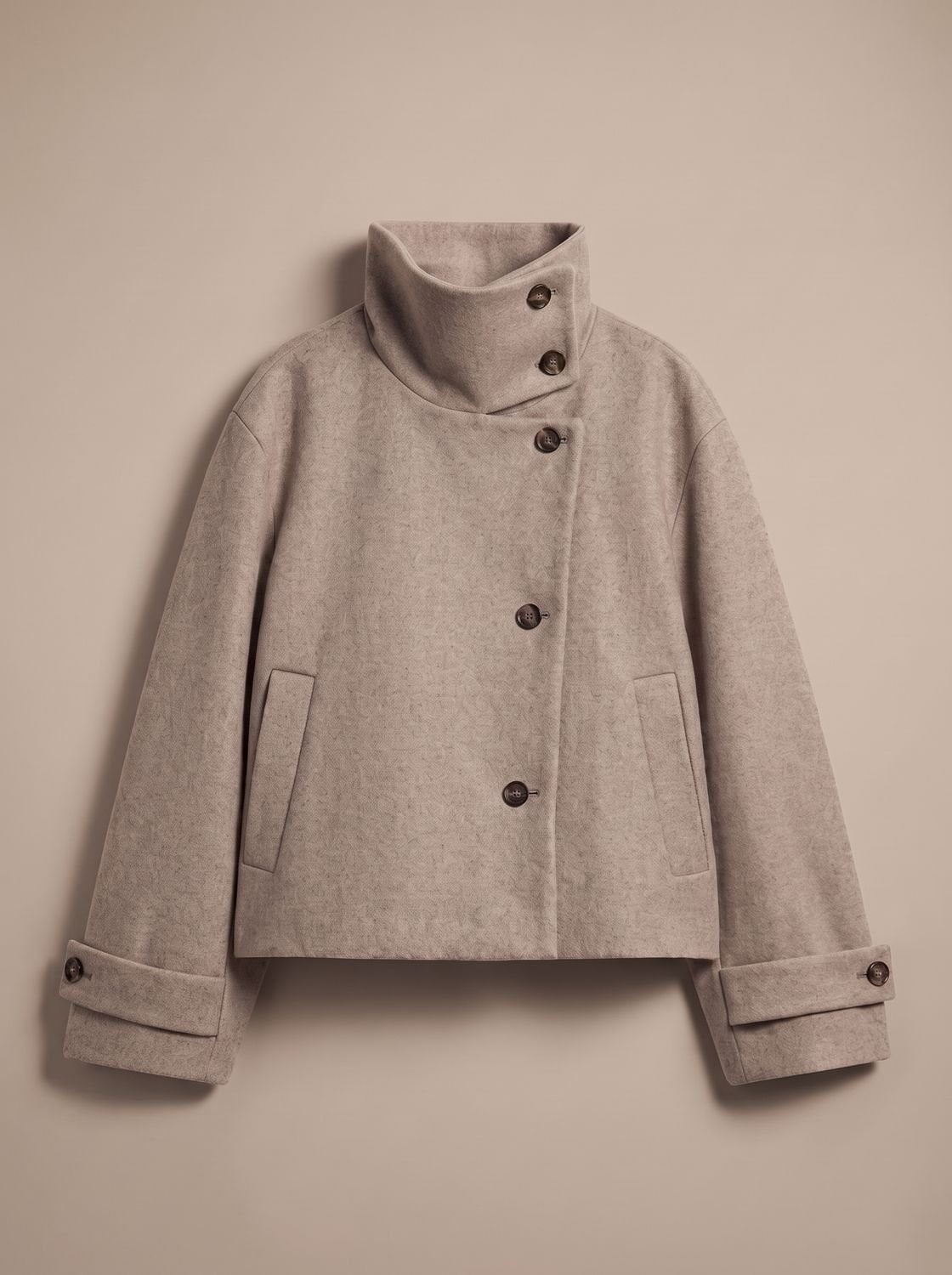 Cappotto corto effetto lana donna 3