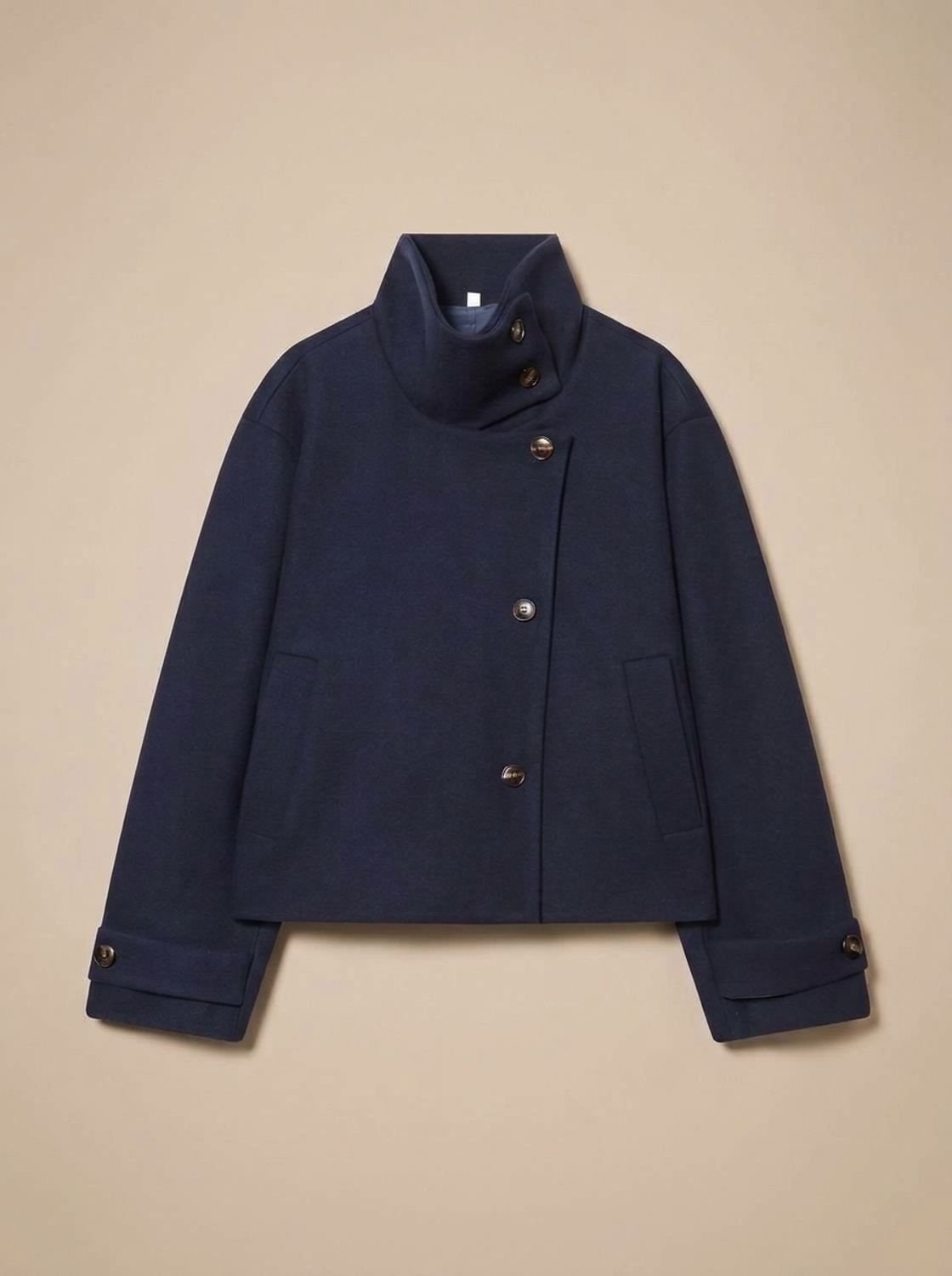 Cappotto corto effetto lana donna 7