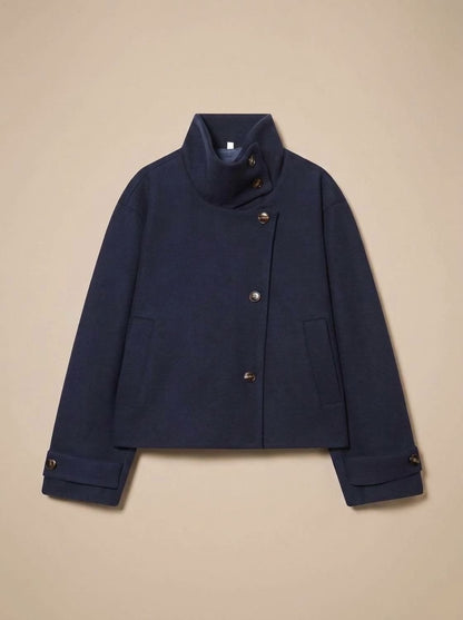 Cappotto corto effetto lana donna 7