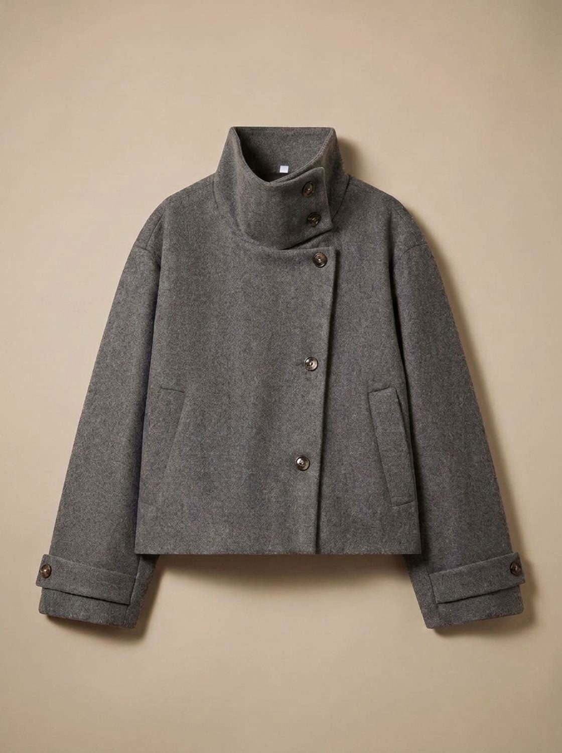 Cappotto corto effetto lana donna 8
