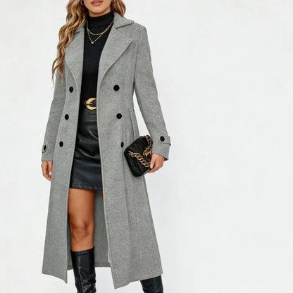 Cappotto doppiopetto effetto lana donna 4