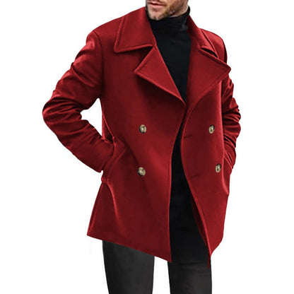 Cappotto doppiopetto uomo con revers ampio e tasche a patta 3
