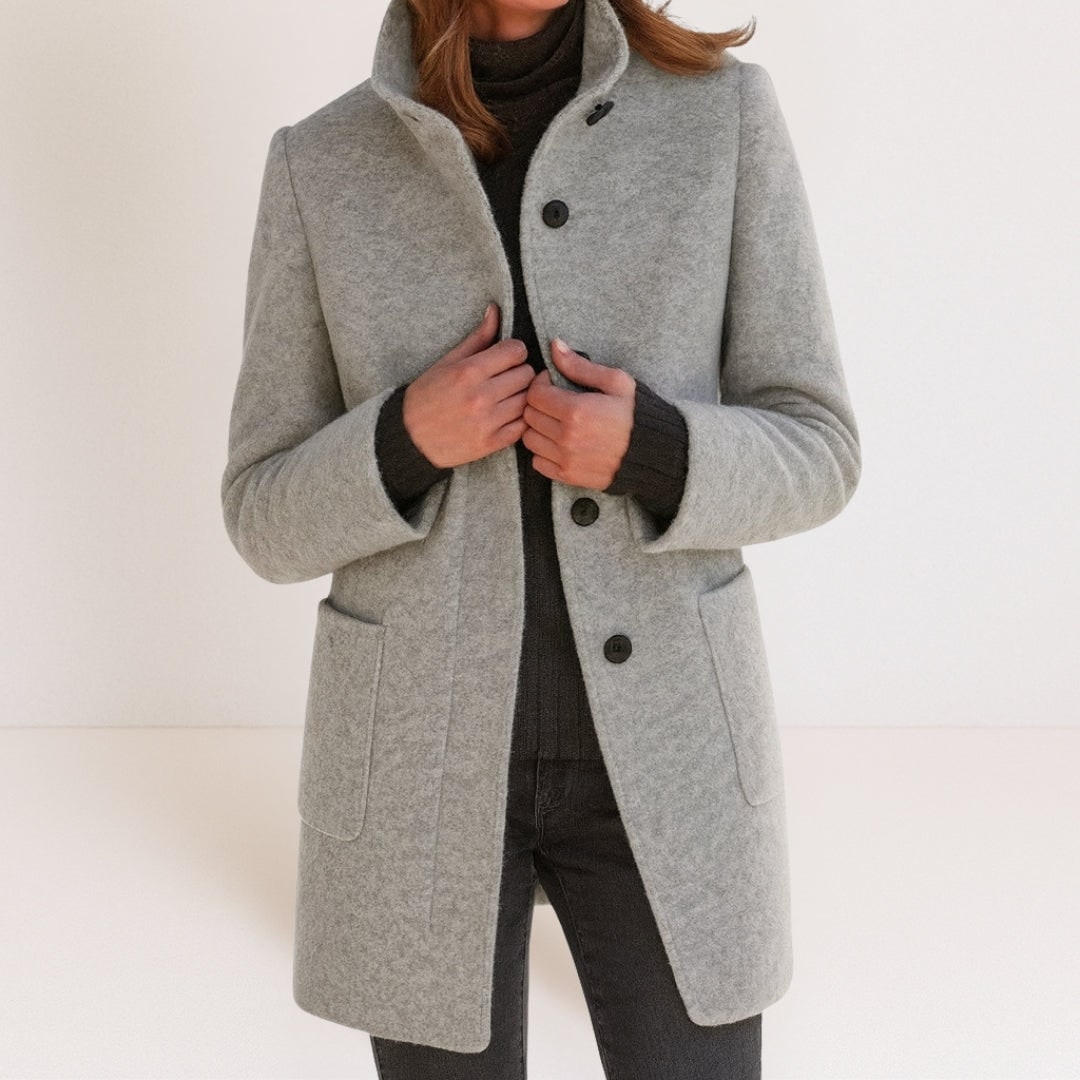 Cappotto elegante effetto lana donna 3