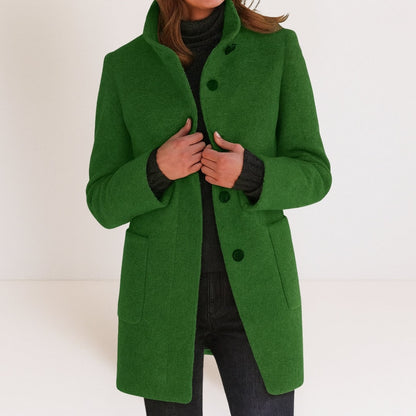 Cappotto elegante effetto lana donna 5