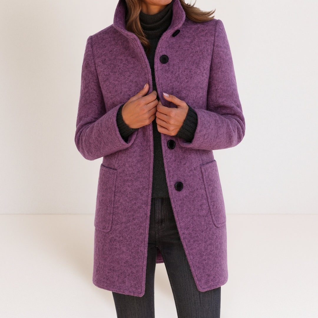 Cappotto elegante effetto lana donna 6