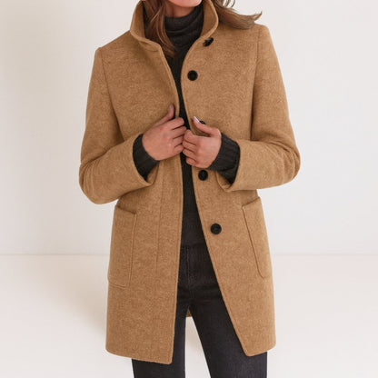 Cappotto elegante effetto lana donna 8