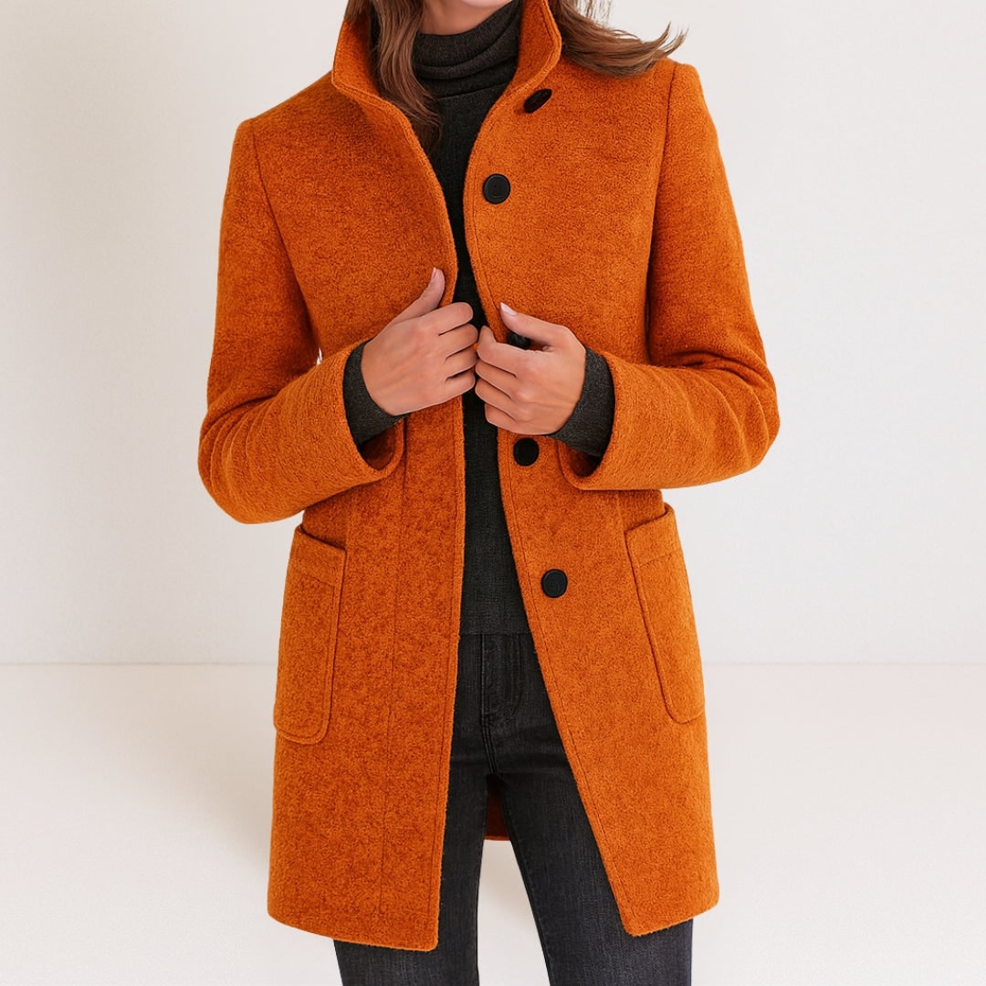 Cappotto elegante effetto lana donna 9