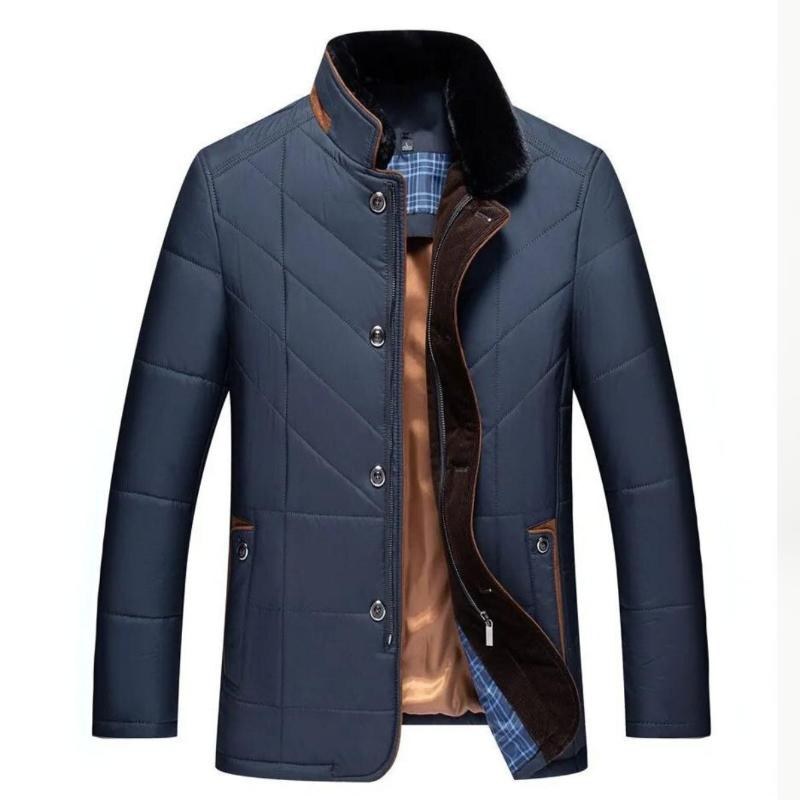 Cappotto elegante uomo con bottoni e tasche rinforzate 3