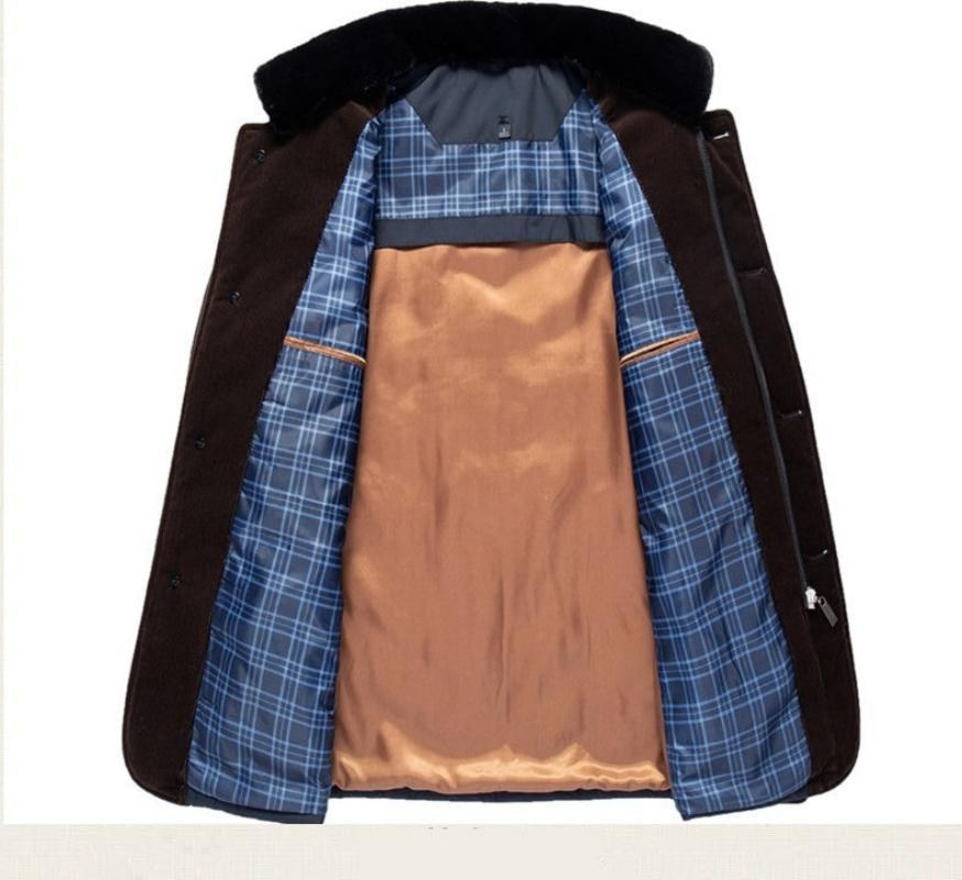 Cappotto elegante uomo con bottoni e tasche rinforzate 5