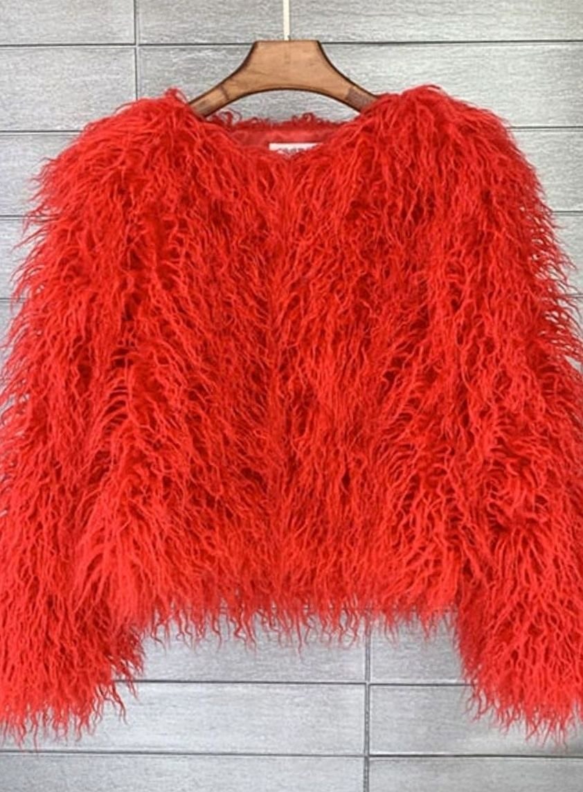Cappotto in pelliccia sintetica donna voluminoso a colori 4