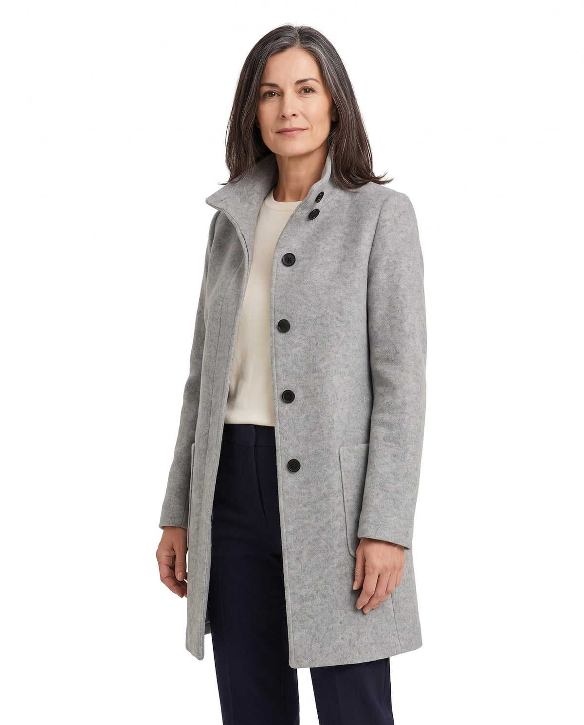 Cappotto invernale donna classico dal taglio strutturato 1