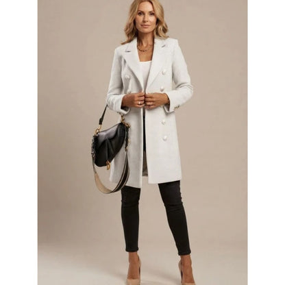 Cappotto invernale donna con bottoni e colletto classico 9
