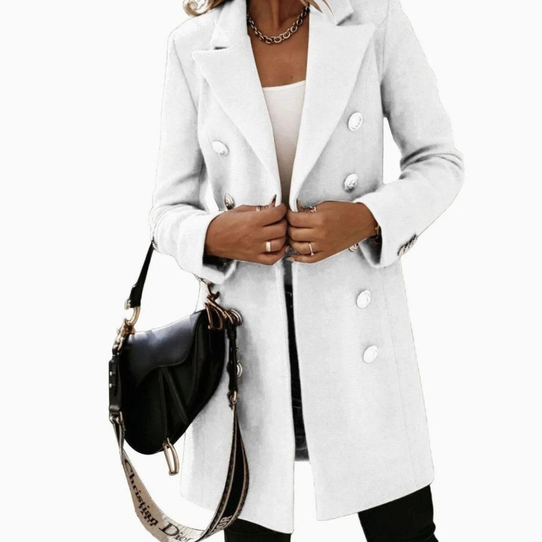 Cappotto invernale donna con bottoni e colletto classico 8