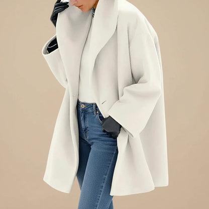 Cappotto invernale midi a trapezio oversize donna 3