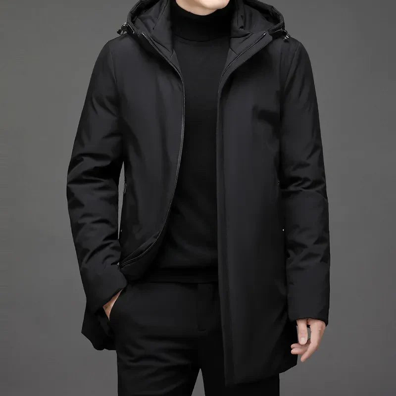 Cappotto invernale uomo impermeabile con collo alto 2