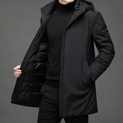 Cappotto invernale uomo impermeabile con collo alto 5