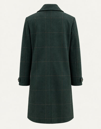 Cappotto lungo donna a quadri sciancrato invernale 7