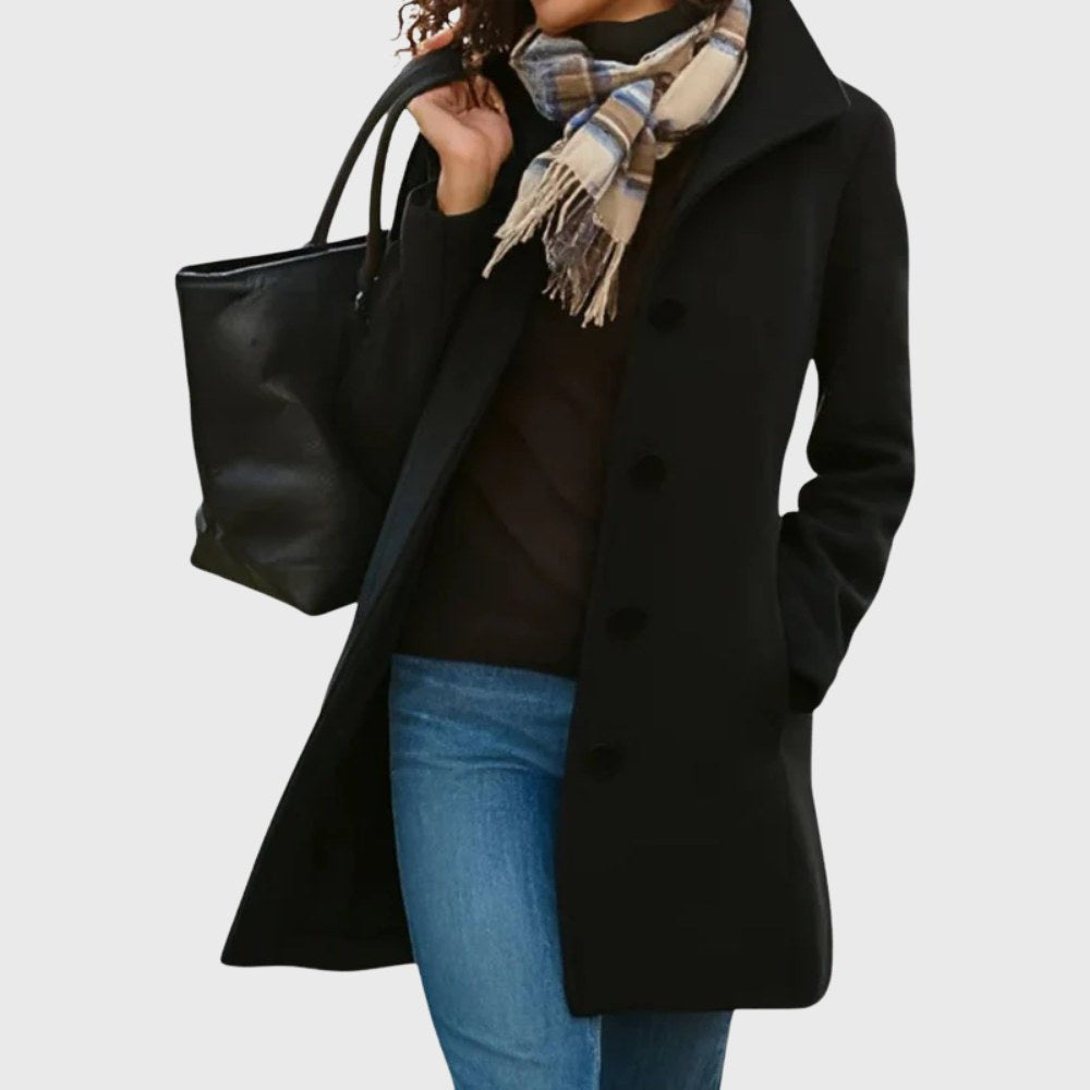 Cappotto lungo donna dal taglio slanciato con tasche 8