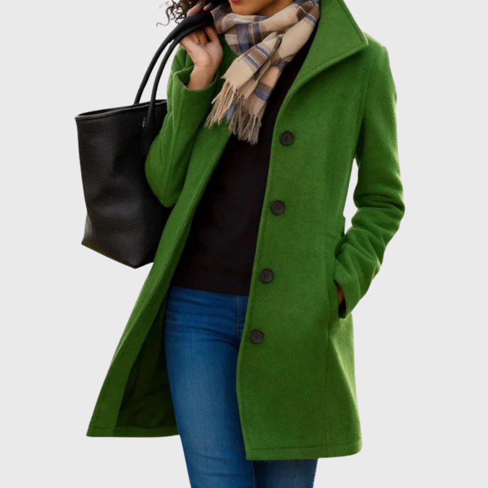 Cappotto lungo donna dal taglio slanciato con tasche 4