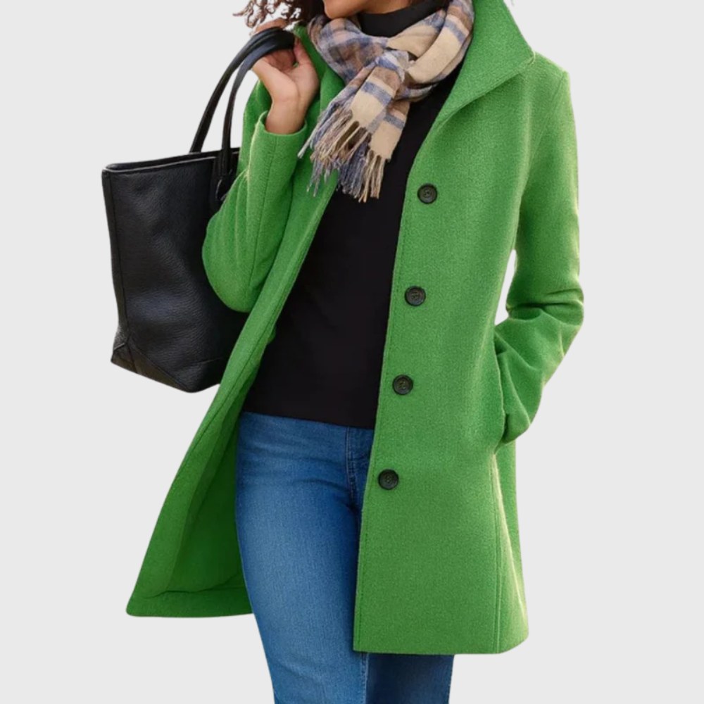 Cappotto lungo donna dal taglio slanciato con tasche 9