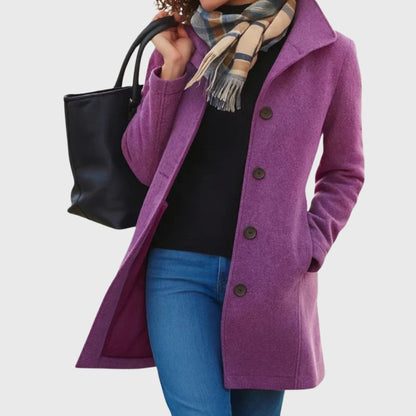 Cappotto lungo donna dal taglio slanciato con tasche 2