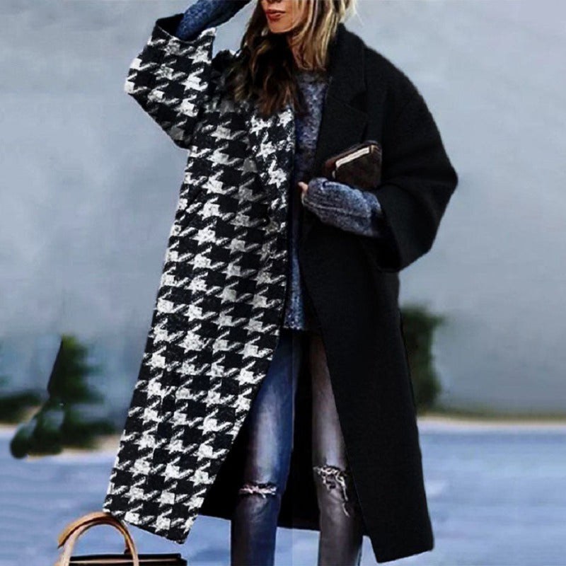 Cappotto lungo donna oversize dalla linea pulita e semplice 5