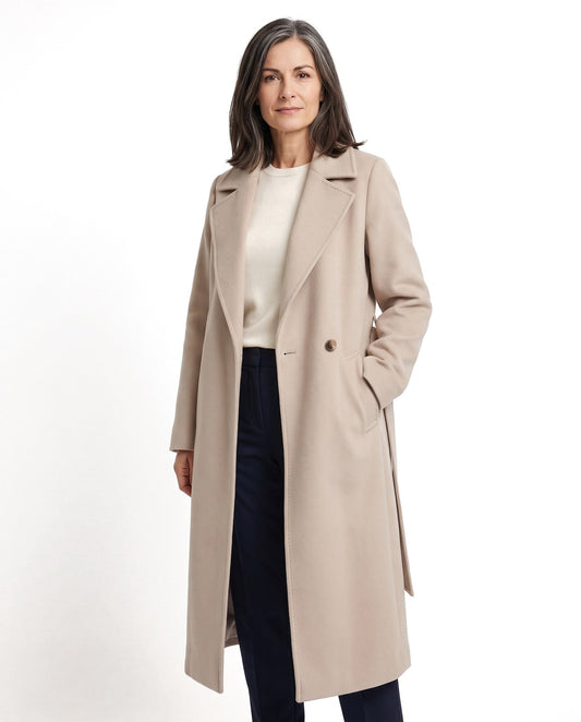 Cappotto lungo invernale donna caldo in tessuto misto 1