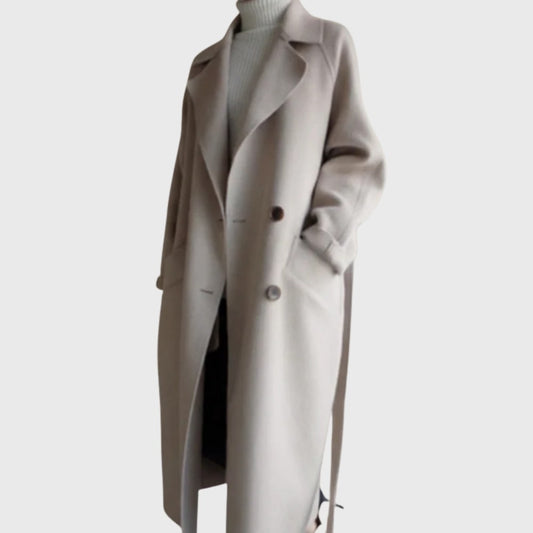 Cappotto lungo invernale donna caldo in tessuto misto