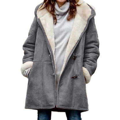 Cappotto montgomery donna con cappuccio e fodera calda 6