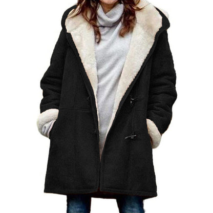 Cappotto montgomery donna con cappuccio e fodera calda 4