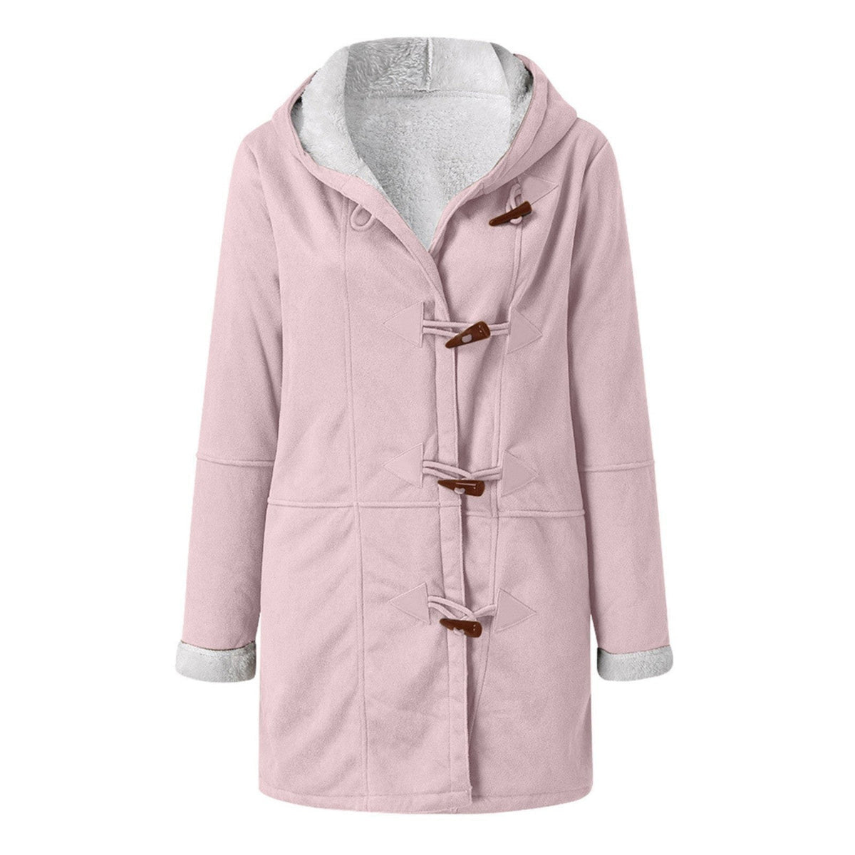 Cappotto montgomery donna con cappuccio e fodera calda 7