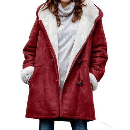 Cappotto montgomery donna con cappuccio e fodera calda 5