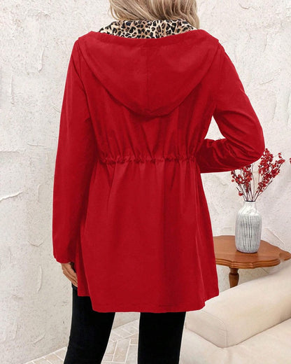 Cappotto reversibile donna con lato leopardato double face 4