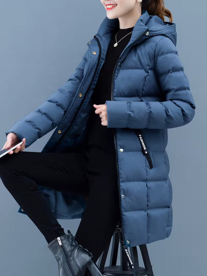 Cappotto trapuntato donna con cappuccio e doppia chiusura 7