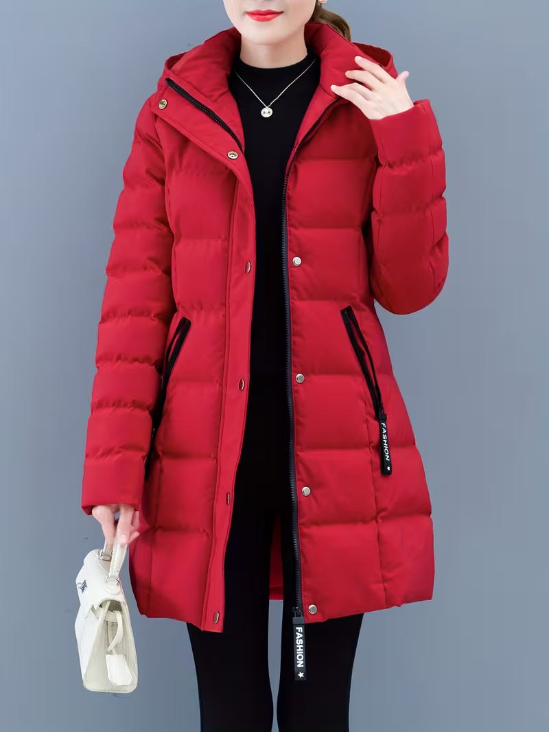 Cappotto trapuntato donna con cappuccio e doppia chiusura 4