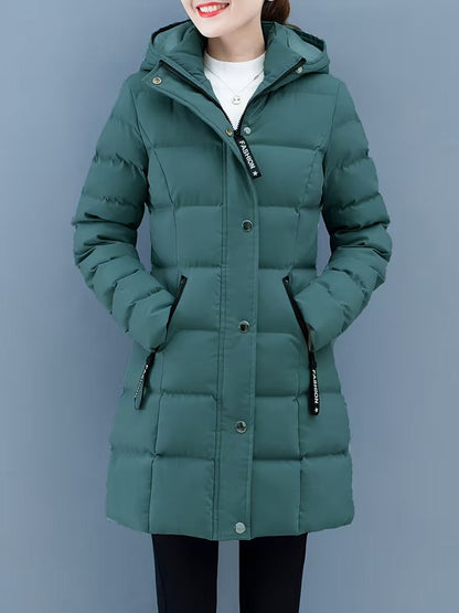 Cappotto trapuntato donna con cappuccio e doppia chiusura 8