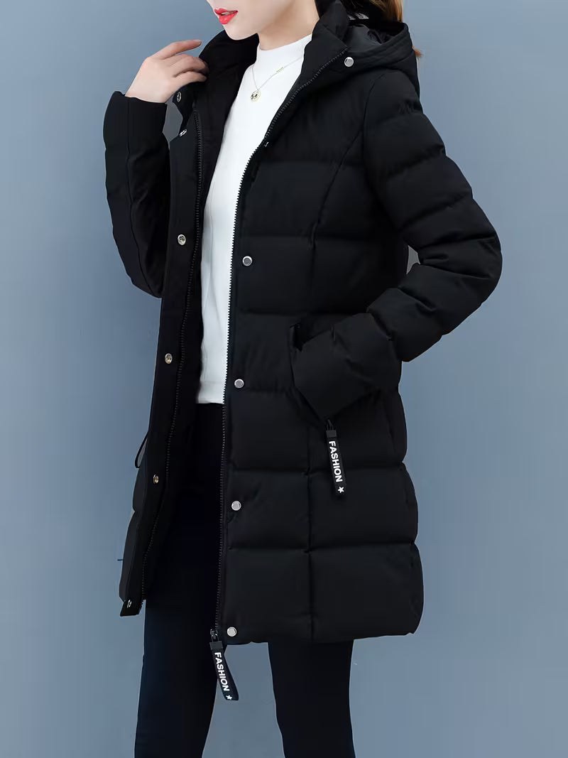 Cappotto trapuntato donna con cappuccio e doppia chiusura 3
