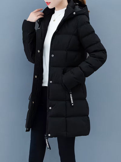 Cappotto trapuntato donna con cappuccio e doppia chiusura 3