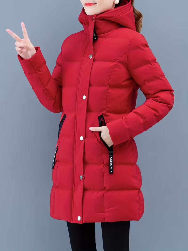 Cappotto trapuntato donna con cappuccio e doppia chiusura 5